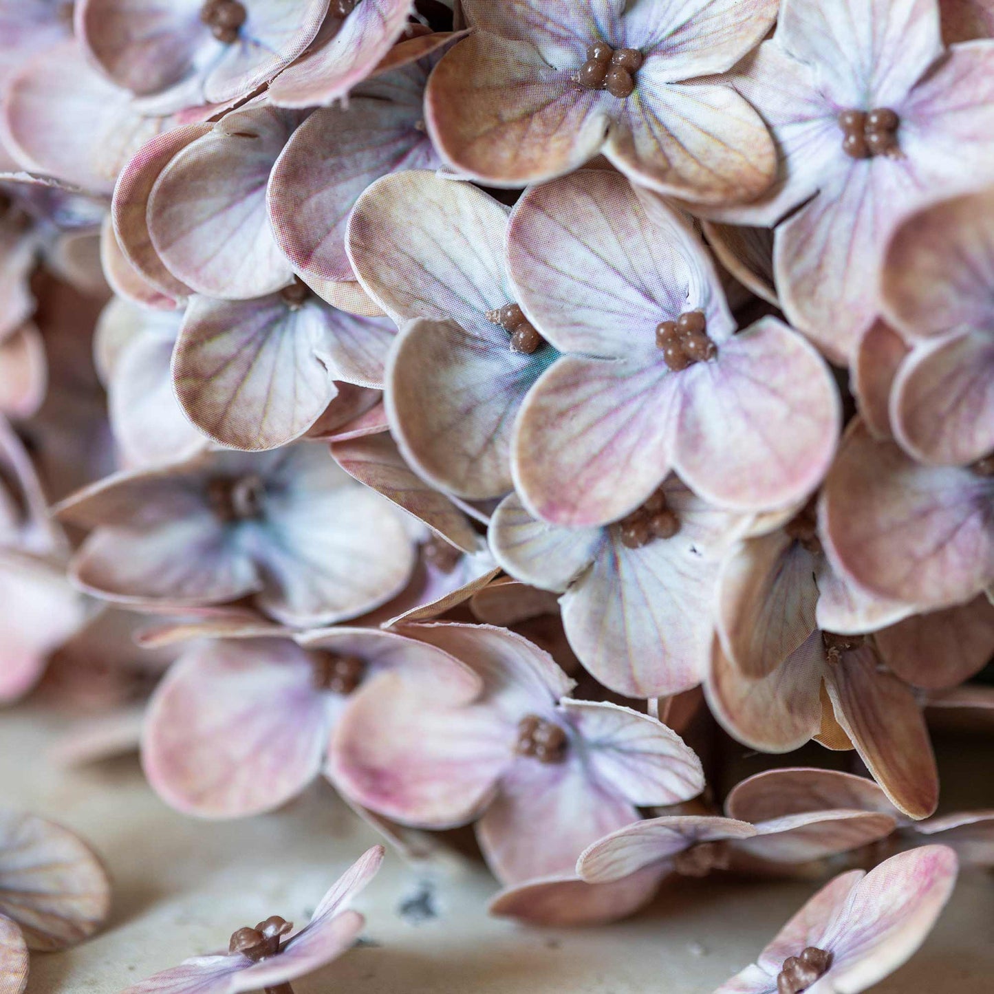 Artificial Real Touch Antique Blush Hydrangea Stem