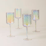 Tuscany Classics Iridescent White Wine Glasses, Set of 4