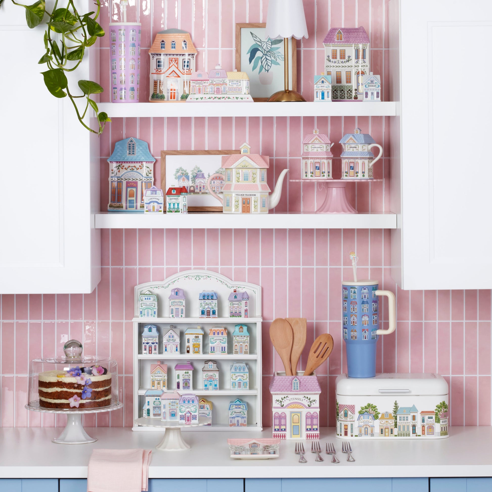 Lenox Spice Village Can Cooler Glasses, Set of 2