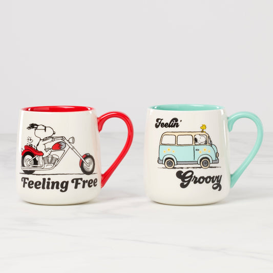 Peanuts Mugs Groovy-Feeling Free, Set of 2