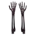 Vintro Halloween Skeleton Black Satin 2-Piece Salad Servers