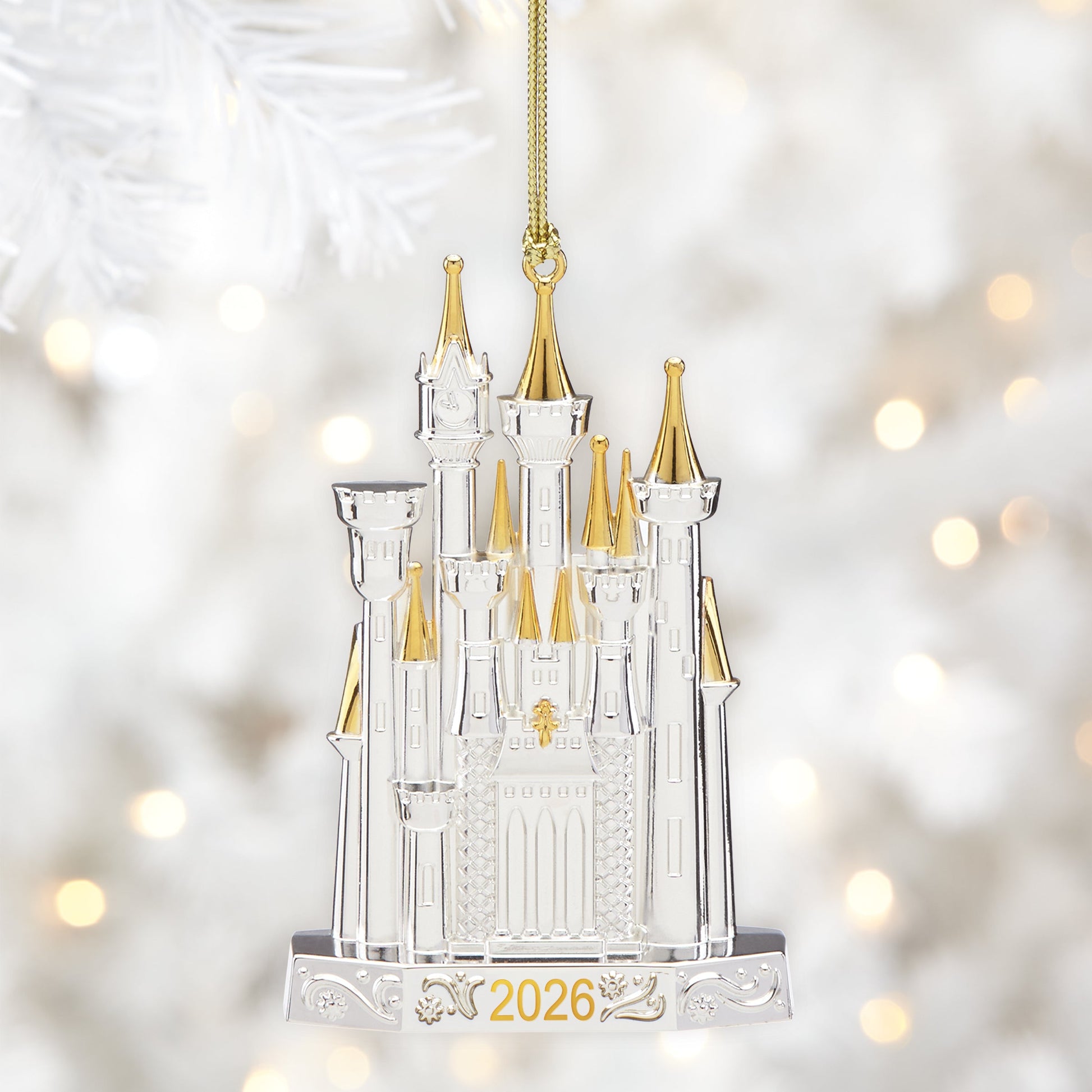 2026 Cinderella Castle Silverplate Ornament